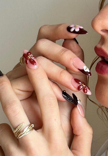 3D Flower Press on Nails