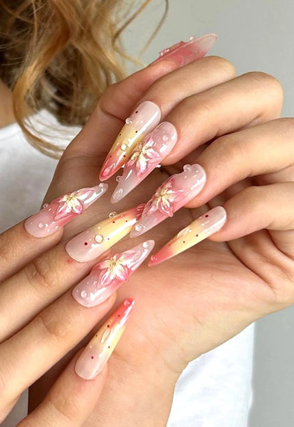 Blossom Ombre Press On Nails