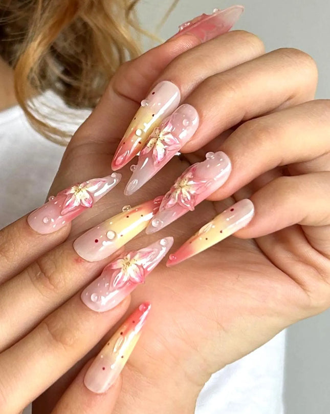 Blossom Ombre Press On Nails