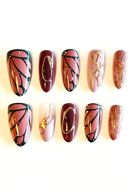 Butterfly Press on Nails