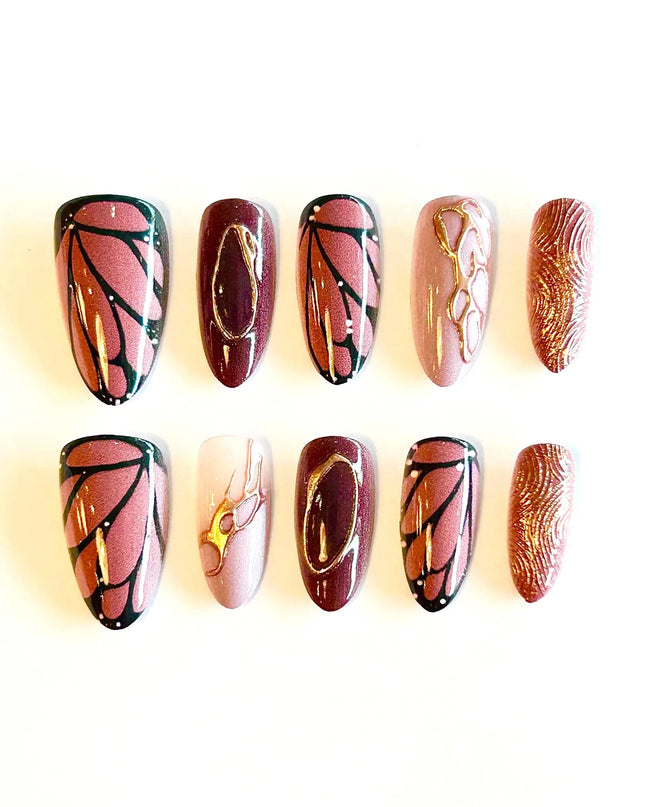Butterfly Press on Nails