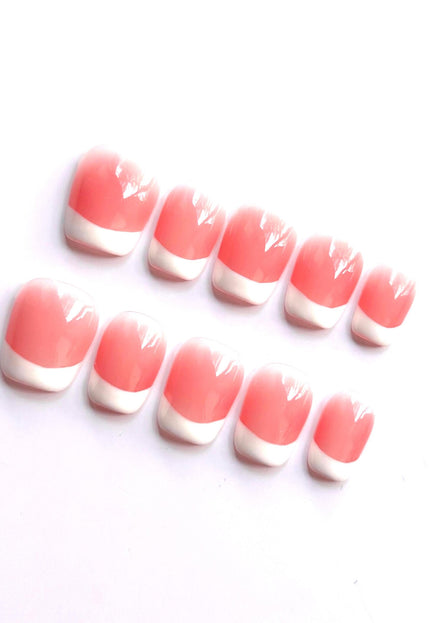 Pink Short French Press On Nails