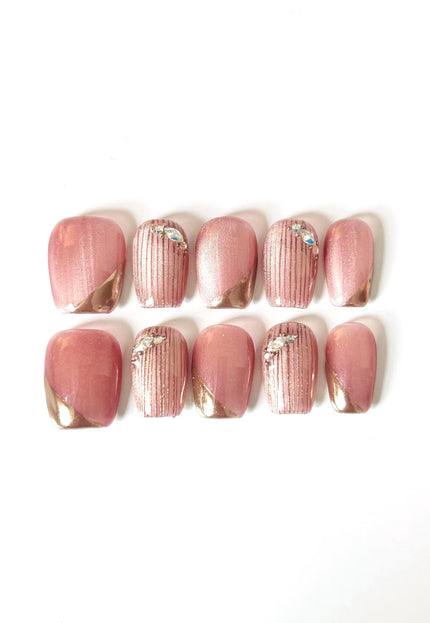Rose Gold Press On Nails