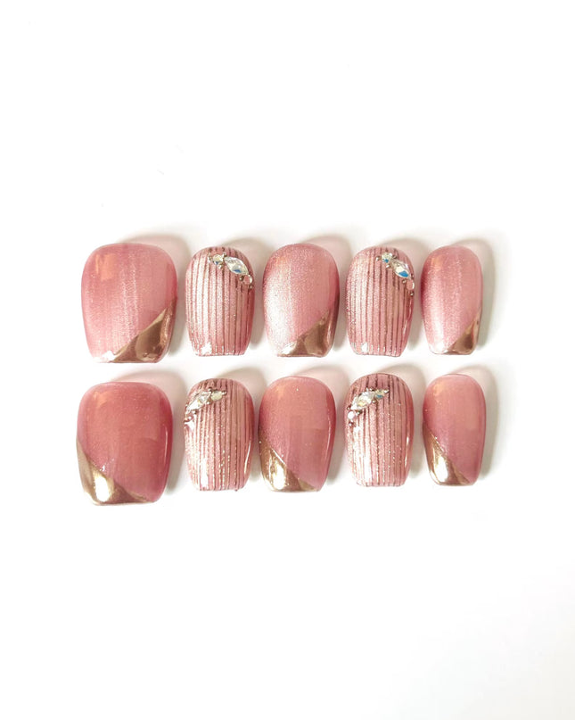 Rose Gold Press On Nails
