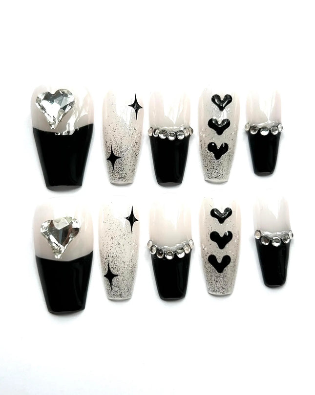 Gothic Glitter Press On Nails