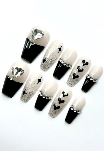 Gothic Glitter Press On Nails