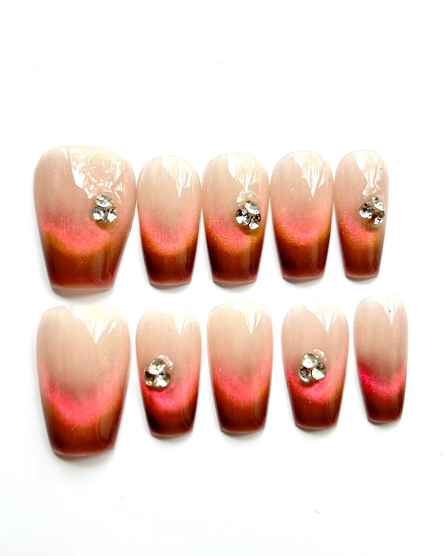 Rose Ombre Press On Nails