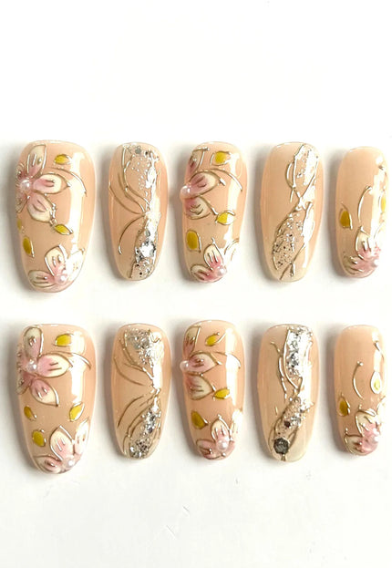 Petal Garden Press On Nails
