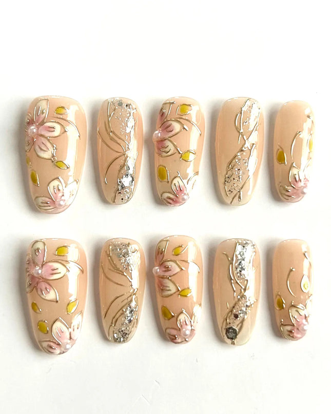 Petal Garden Press On Nails
