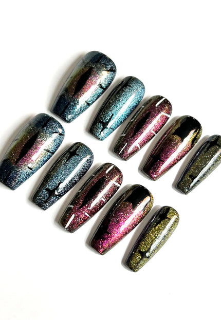 Galaxy Eclipse Press On Nails