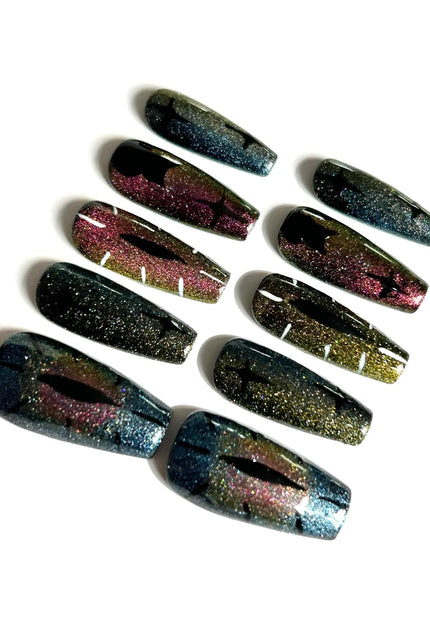 Galaxy Eclipse Press On Nails