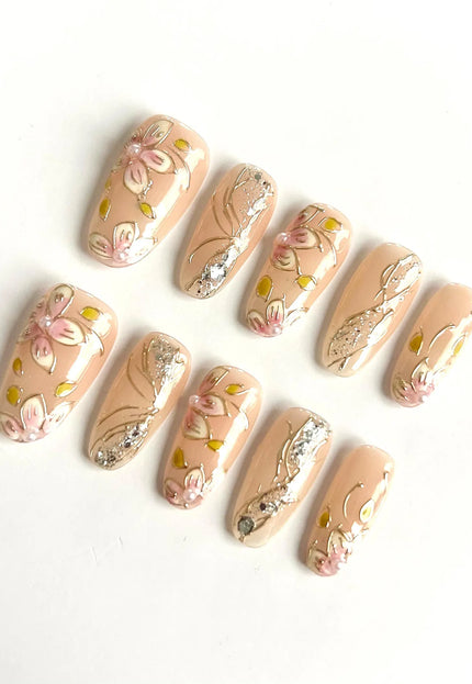 Petal Garden Press On Nails