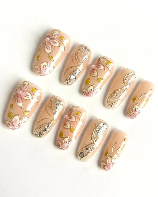 Petal Garden Press On Nails