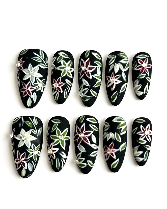 Midnight Garden Press-On Nails