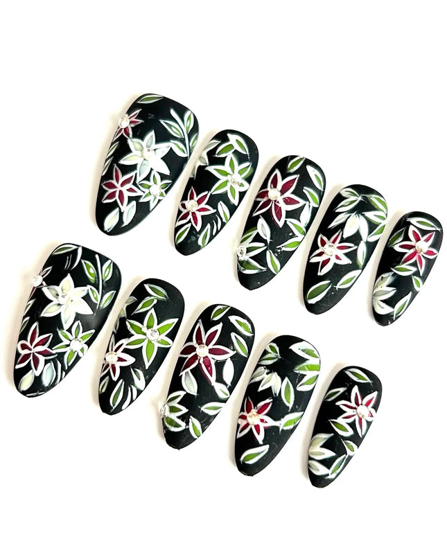 Midnight Garden Press-On Nails