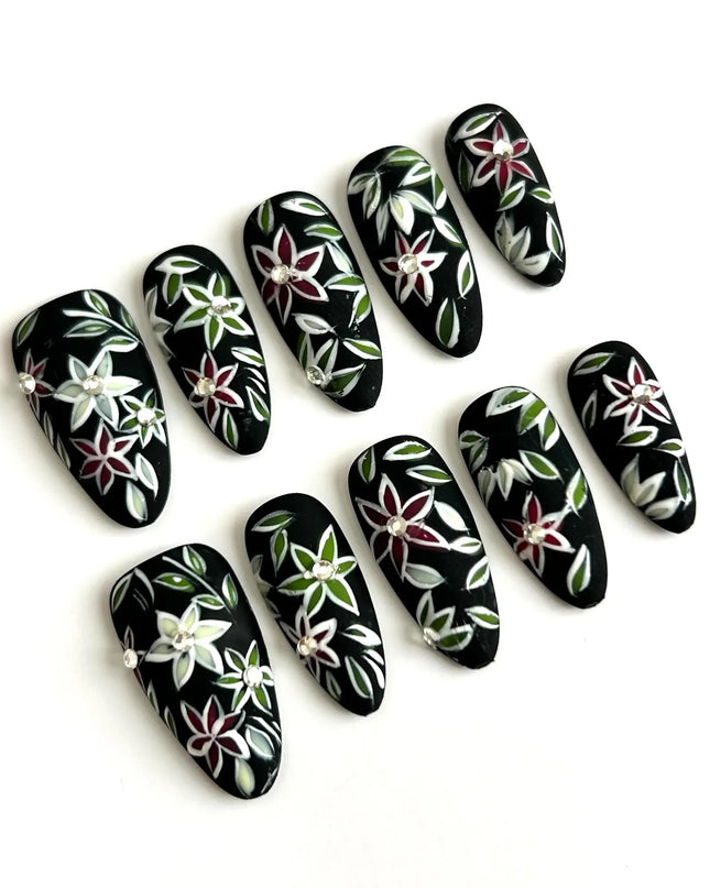Midnight Garden Press-On Nails