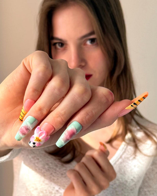 Tiger Blossom Press On Nails