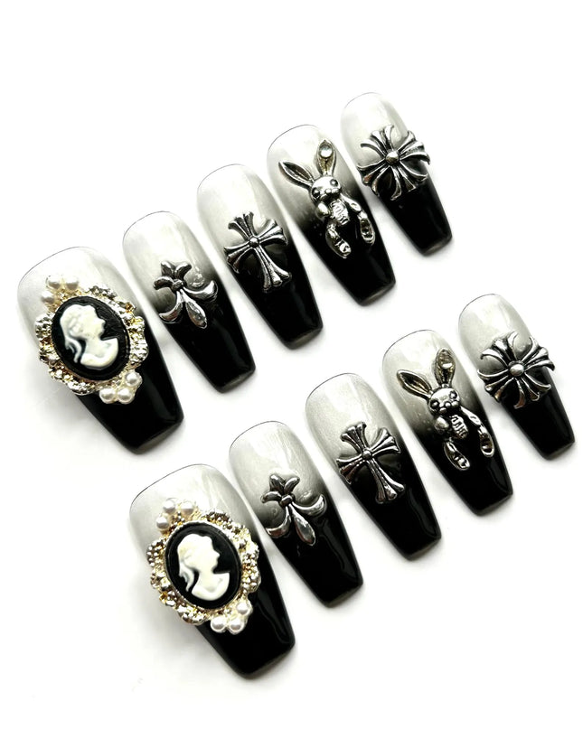 Gothic Cameo Press On Nails