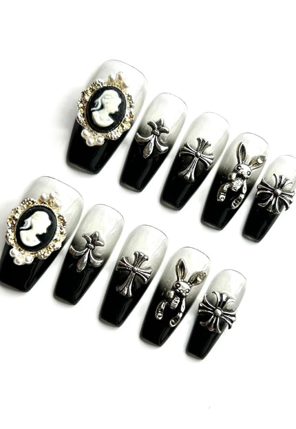Gothic Cameo Press On Nails