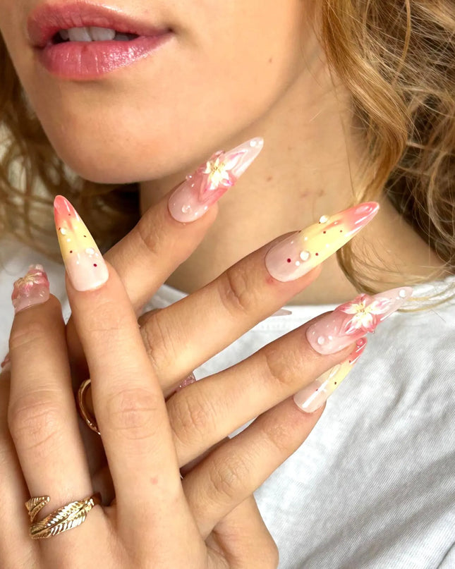 Blossom Ombre Press On Nails