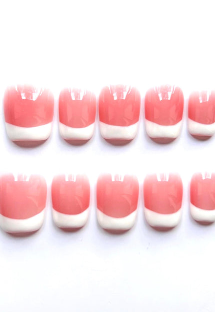 Pink Short French Press On Nails