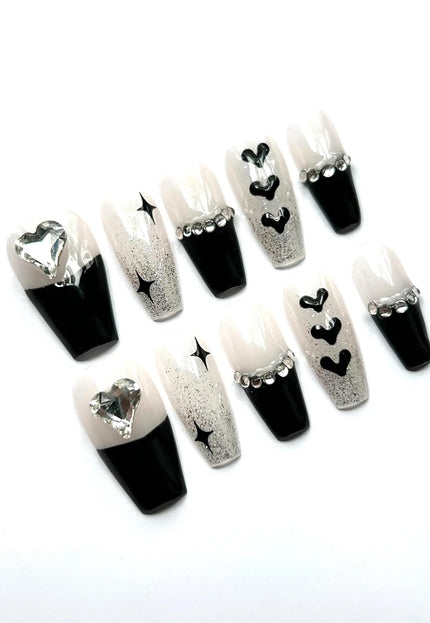 Gothic Glitter Press On Nails
