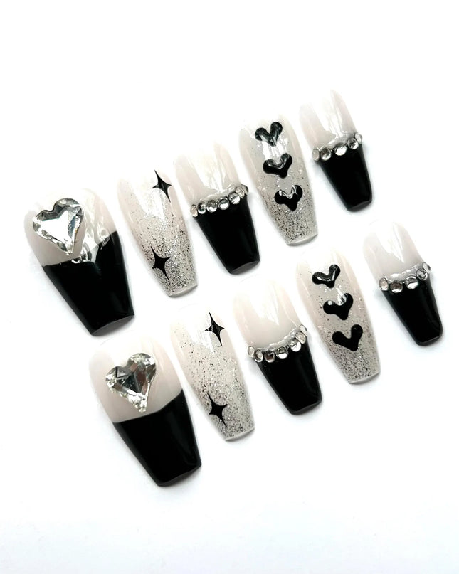 Gothic Glitter Press On Nails
