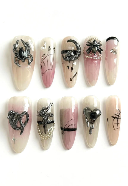 Gothic Noir Press On Nails