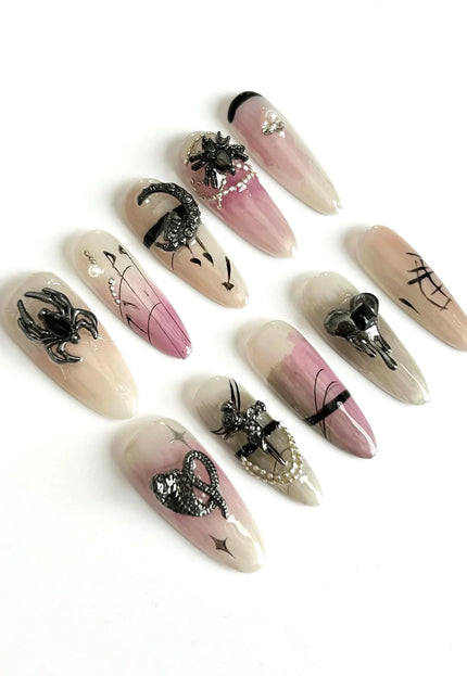 Gothic Noir Press On Nails