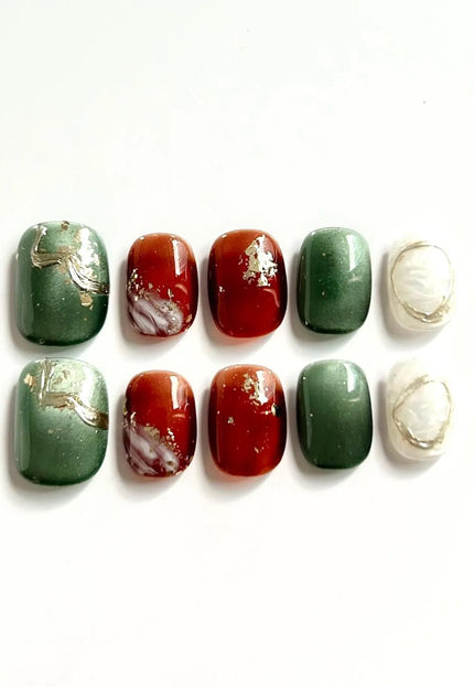 Forest Ember Press-On Nails