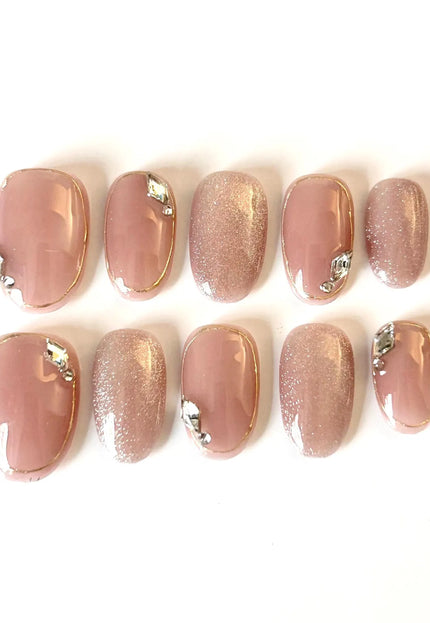 Glitter Gem Press On Nails