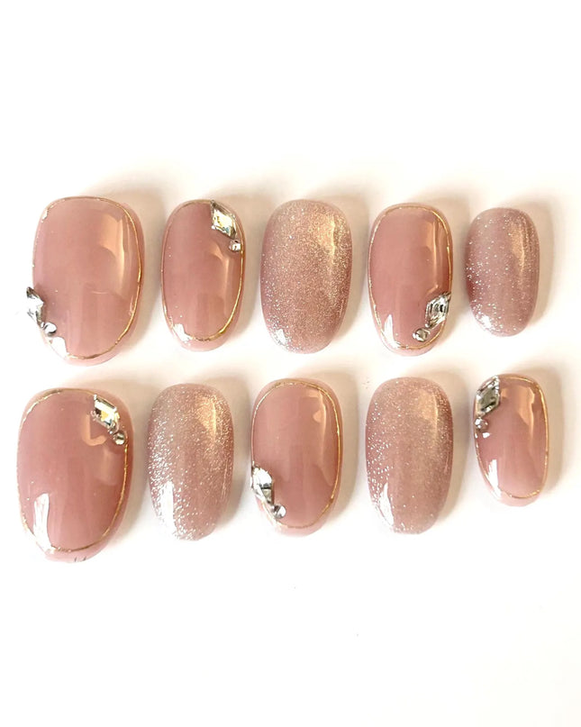 Glitter Gem Press On Nails