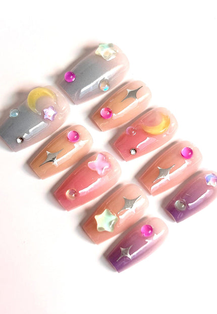 Celestial Glow Press On Nails