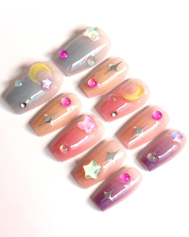 Celestial Glow Press On Nails