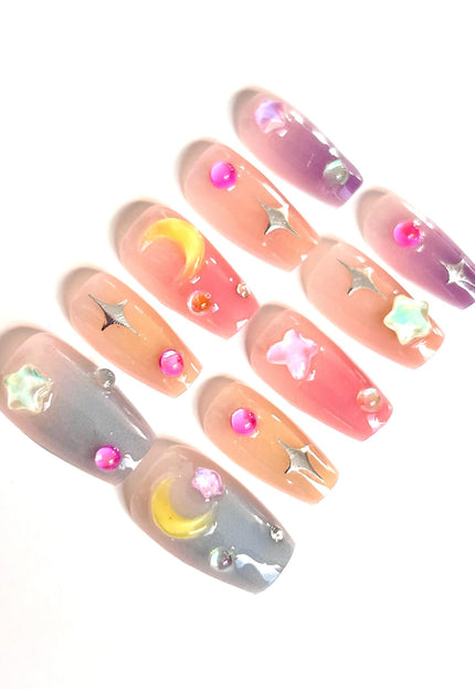 Celestial Glow Press On Nails