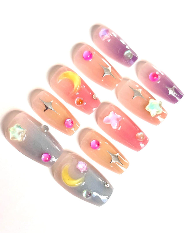 Celestial Glow Press On Nails