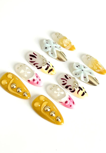 Golden Dusk Press-On Nails