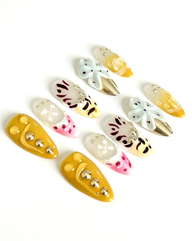 Golden Dusk Press-On Nails