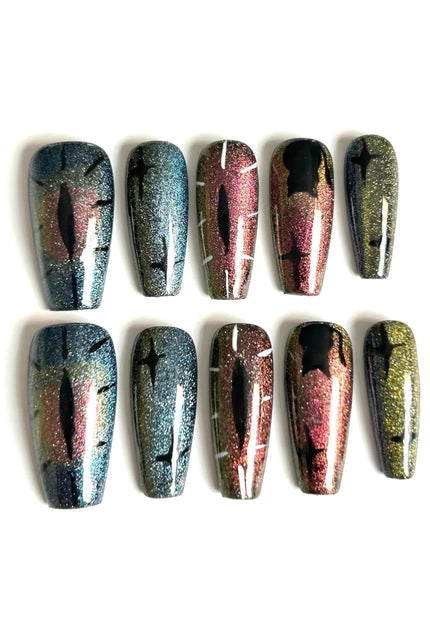 Galaxy Eclipse Press On Nails