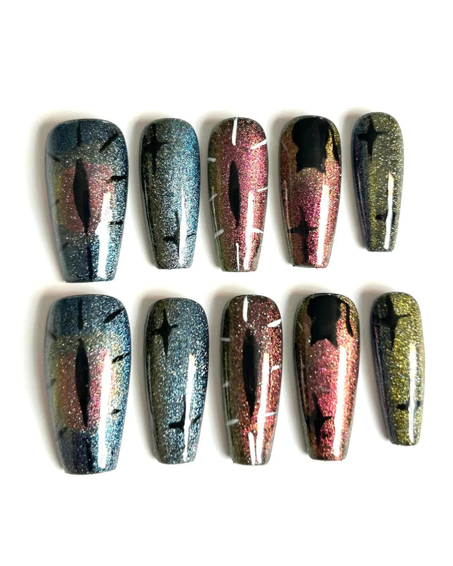 Galaxy Eclipse Press On Nails