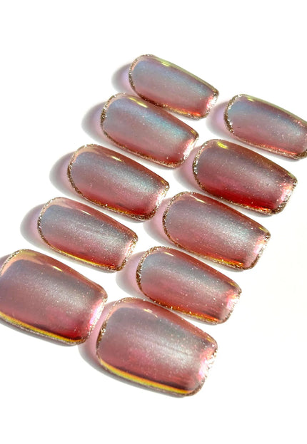 Aurora Chrome Press-On Nails