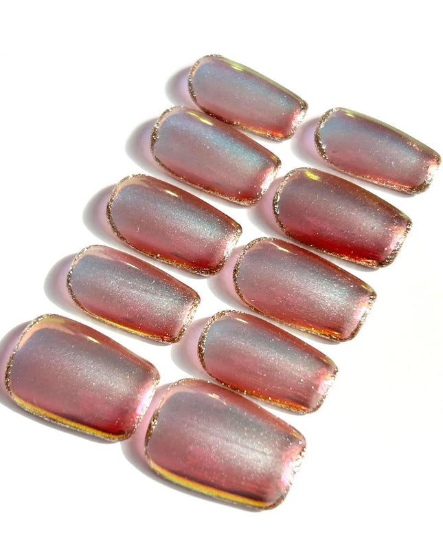 Aurora Chrome Press-On Nails
