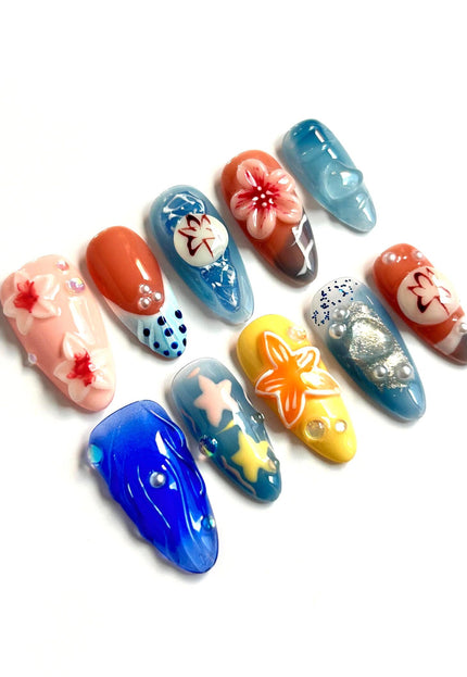Tropical Bloom Press On Nails