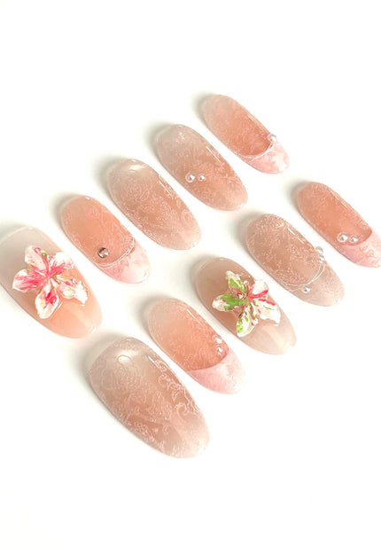 Blush Lily Press On Nails