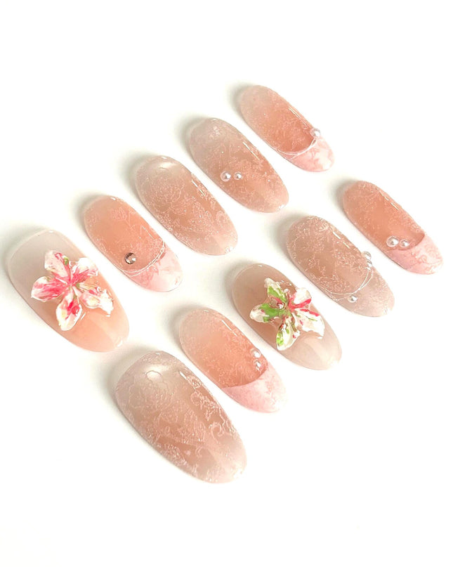 Blush Lily Press On Nails