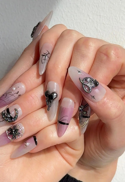 Gothic Noir Press On Nails