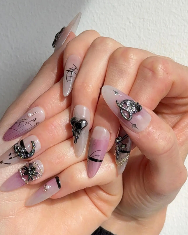 Gothic Noir Press On Nails