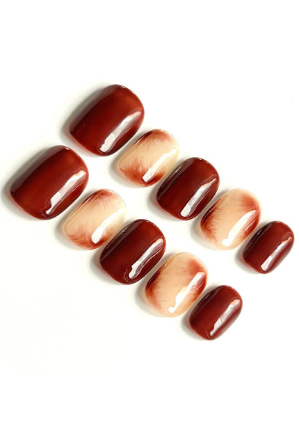 Mocha Swirl Press On Nails