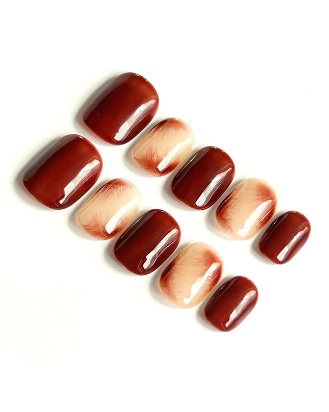 Mocha Swirl Press On Nails