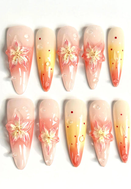 Blossom Ombre Press On Nails